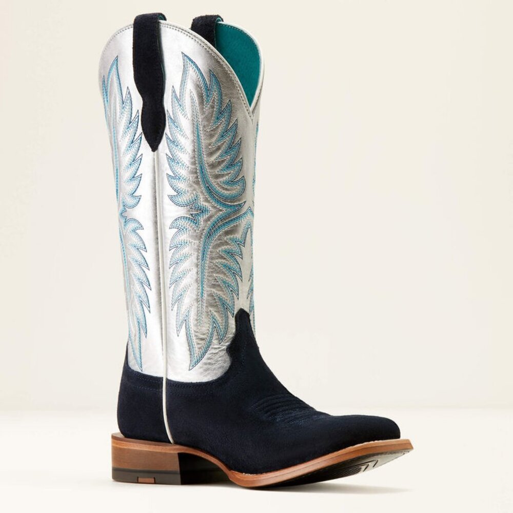 Ariat Frontier Calamity Jane Boots Navy/Silver Square Toe Women's Size 9
